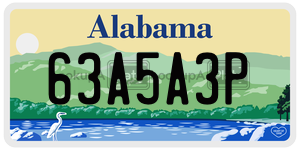 63A5A3P  license plate in AL