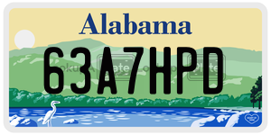 63A7HPD  license plate in AL
