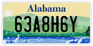 63A8H6Y  license plate in AL