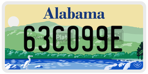 63C099E  license plate in AL