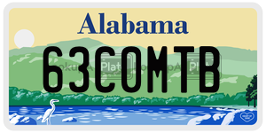 63C0MTB  license plate in AL