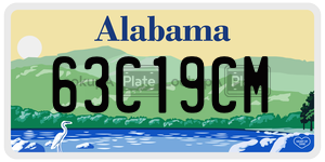 63C19CM  license plate in AL