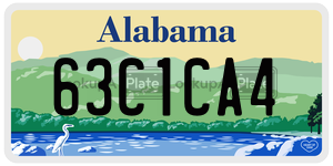 63C1CA4  license plate in AL