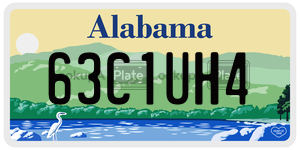 63C1UH4  license plate in AL