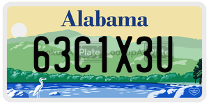 63C1X3U  license plate in AL