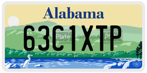 63C1XTP  license plate in AL