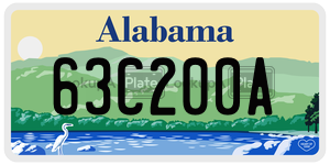 63C200A  license plate in AL
