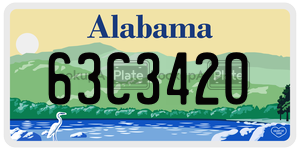 63C3420  license plate in AL