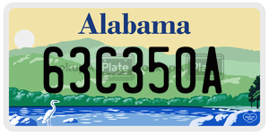 63C350A  license plate in AL