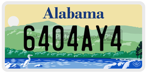 6404AY4  license plate in AL