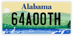 64A00TH  license plate in AL