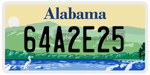 64A2E25  license plate in AL