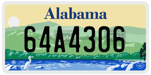 64A4306  license plate in AL