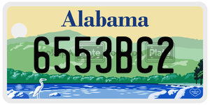6553BC2  license plate in AL