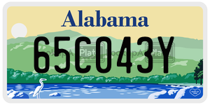 65C043Y  license plate in AL
