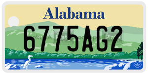 6775AG2 license plate in Alabama