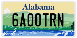 6A00TRN  license plate in AL
