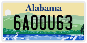 6A00U63  license plate in AL