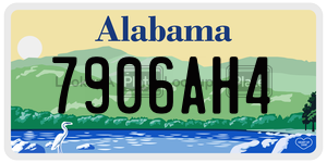 7906AH4 license plate in Alabama
