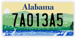 7A013A5  license plate in AL