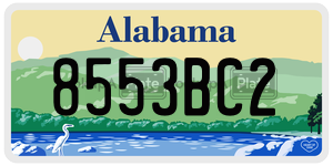 8553BC2  license plate in AL