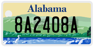 8A2408A  license plate in AL