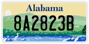 8A2823B  license plate in AL