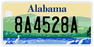 8A4528A  license plate in AL