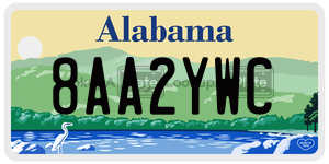 8AA2YWC  license plate in AL