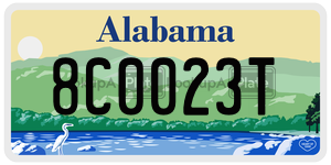 8C0023T  license plate in AL