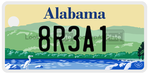 8R3A1  license plate in AL
