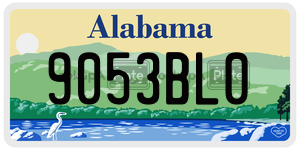 9053BL0 license plate in Alabama