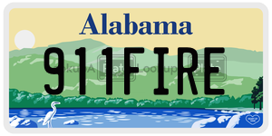 911FIRE  license plate in AL