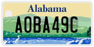 A0BA49C  license plate in AL