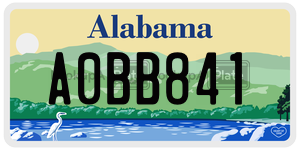 A0BB841  license plate in AL