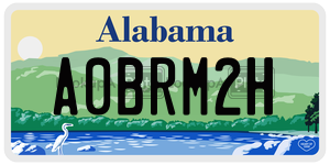 A0BRM2H  license plate in AL
