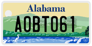 A0BT061  license plate in AL