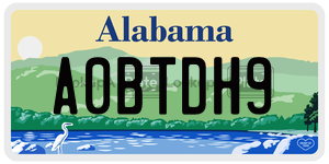 A0BTDH9  license plate in AL
