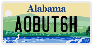 A0BUT6H  license plate in AL