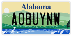 A0BUYNW  license plate in AL