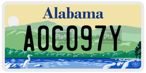 A0C097Y  license plate in AL