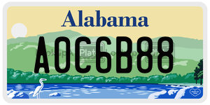 A0C6B88  license plate in AL