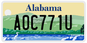 A0C771U  license plate in AL