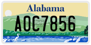 A0C7856  license plate in AL