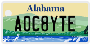 A0C8YTE  license plate in AL