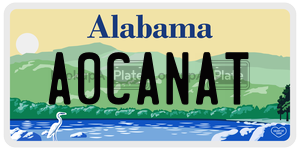 A0CANAT  license plate in AL