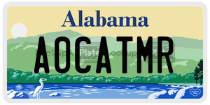 A0CATMR  license plate in AL