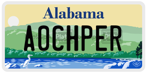 A0CHPER  license plate in AL
