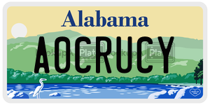 A0CRUCY  license plate in AL