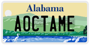 A0CTAME  license plate in AL
